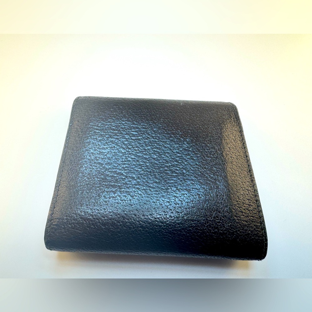Gucci Horsebit Kisslock Coin Wallet Black Grained Leather Gucci Wallet Vintage - Picture 5 of 13